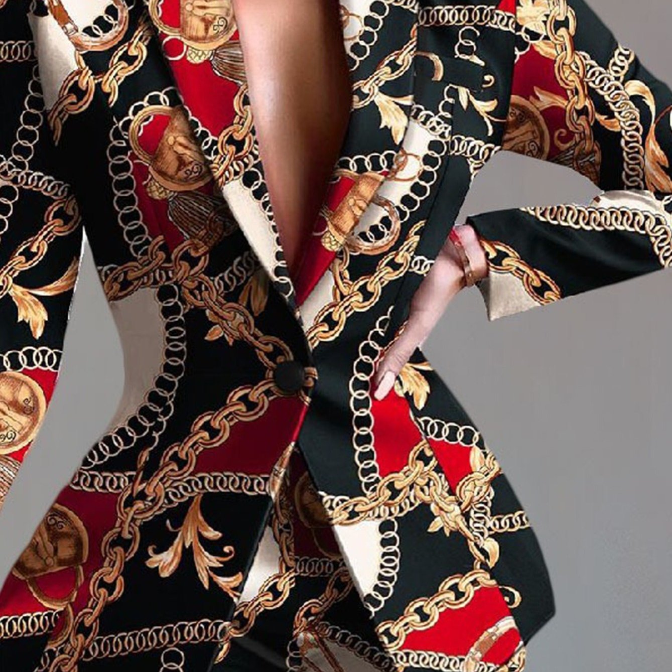 MONICA | KJEDETRYKK BLAZER SETT