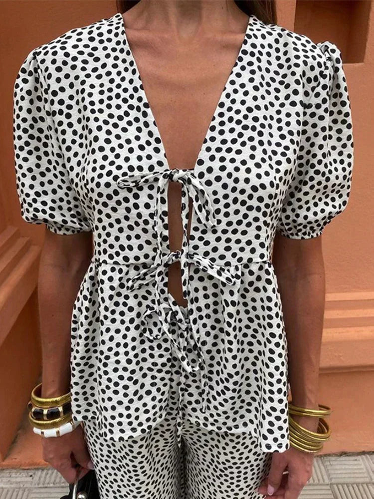 Lea Bergen™ | Sett med pufferm og knytedetalj