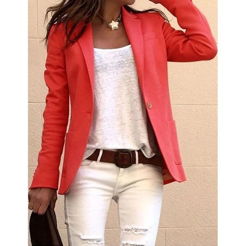 LEONA | CASUAL ENKELT-KNAPP BLAZER