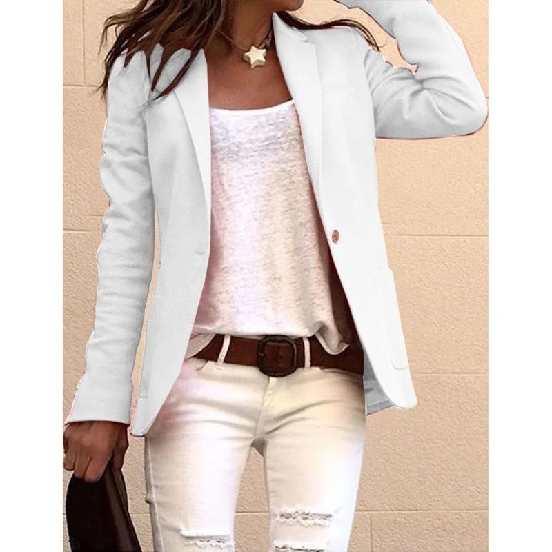 LEONA | CASUAL ENKELT-KNAPP BLAZER