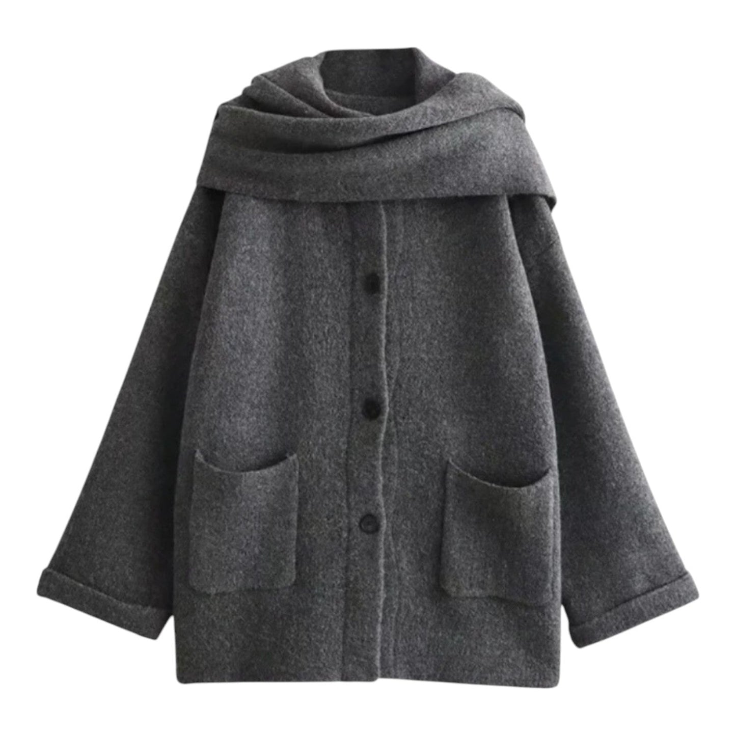 Lea Bergen™ | Cardigan med Skjerf