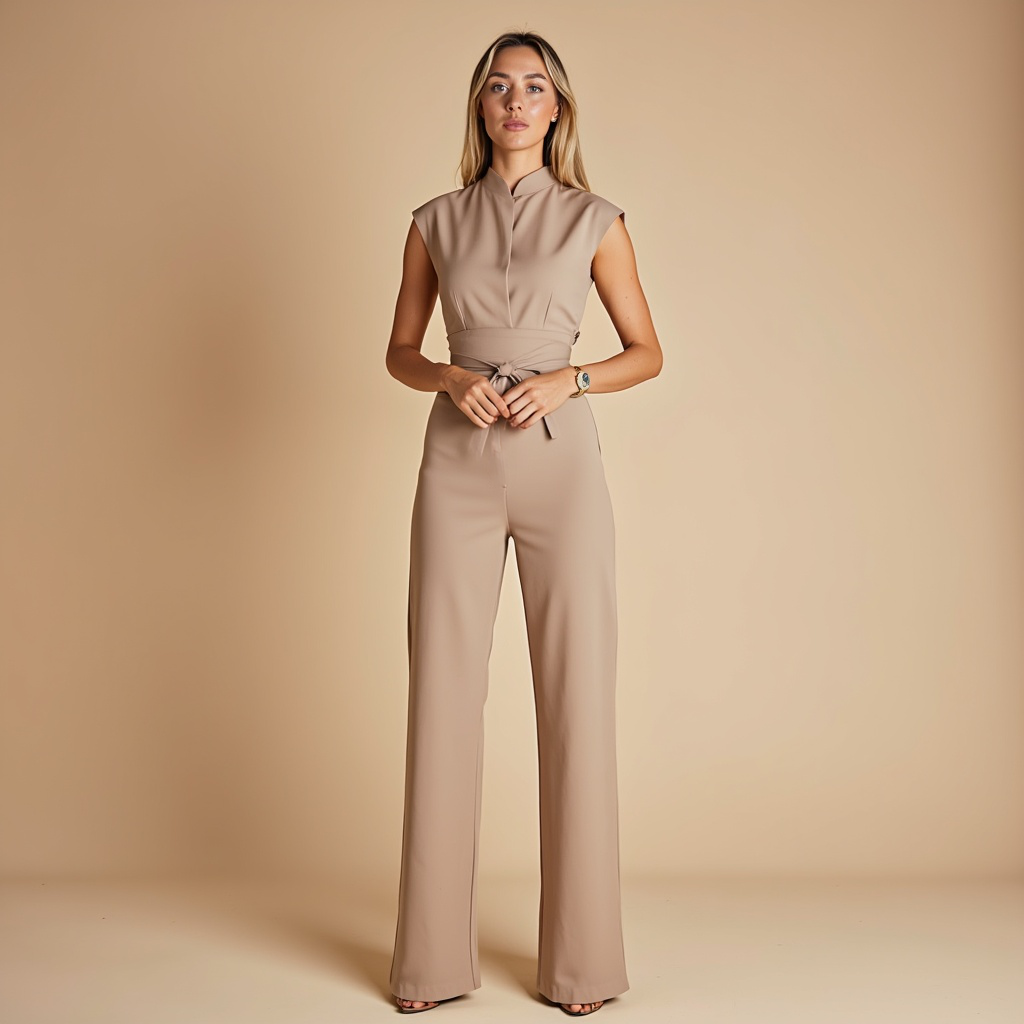 Lea Bergen™ | Elegant jumpsuit med belte