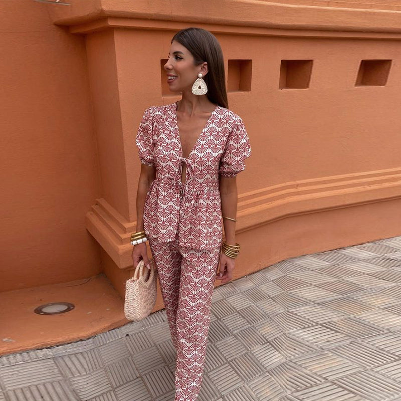 Lea Bergen™ | Sett med pufferm og knytedetalj