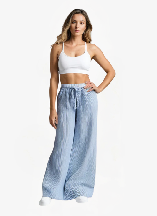 Lea Bergen™ | Stripete Bred Bukse