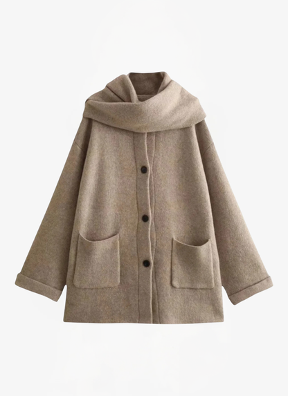 Lea Bergen™ | Cardigan med Skjerf