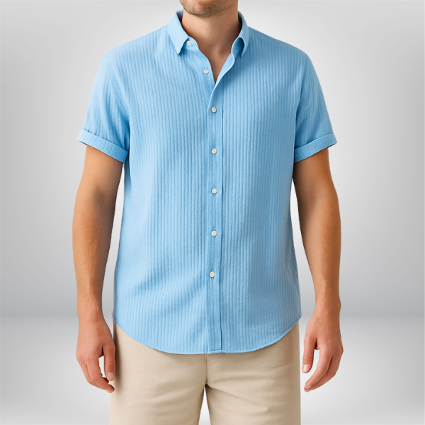 Aron | Elegant sommer skjorte med stående krage