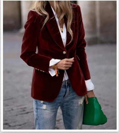 VIVIAN | VELVET GULL-KNAPP BLAZER