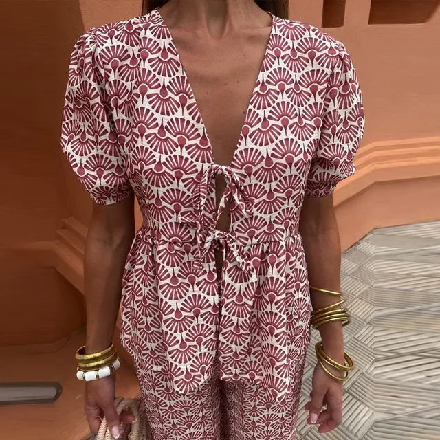 Lea Bergen™ | Sett med pufferm og knytedetalj