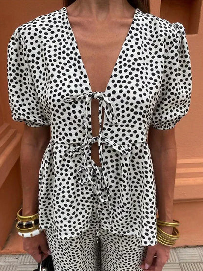 Lea Bergen™ | Sett med pufferm og knytedetalj