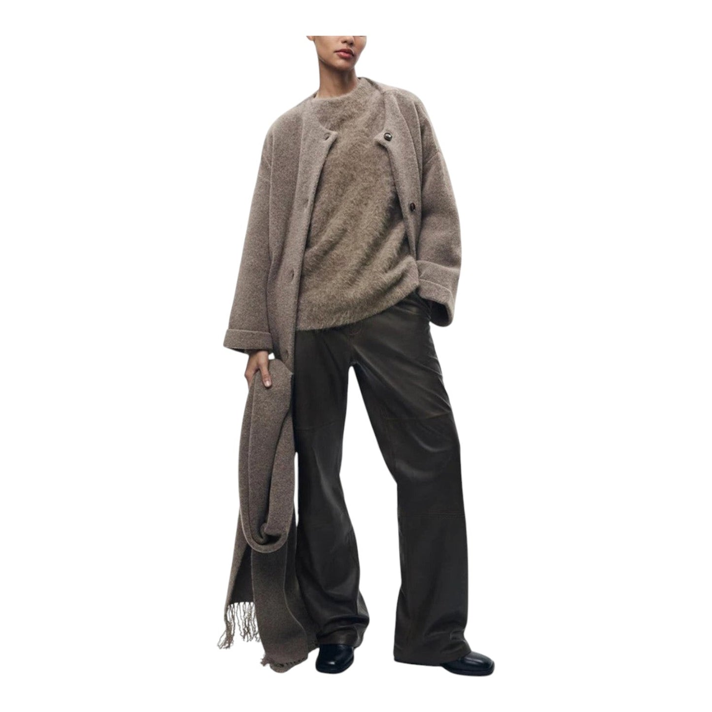 Lea Bergen™ | Cardigan med Skjerf